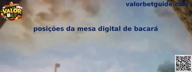 Posiciones de la mesa digital de bacará