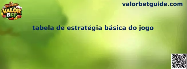 Tabela de estratégia básica do jogo