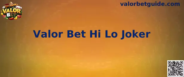 Ejemplo visual de la interfaz de Valor Bet Hi Lo Joker